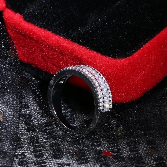 🎁 Trendy Anillos Crystal Round Gemstone 925 Silver Ring for Women,VIP532 - Picture 5 of 10